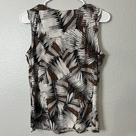 Kasper Polyester Stretch Tank Tropical Brown Women's Size Small - Picture 5 of 5